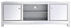Elegant MF70172S Reflexion 72" Mirrored Tv Stand, Antique Silver