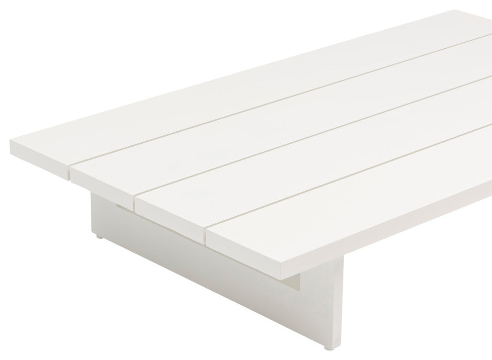 Maldives Outdoor Patio Coffee Table, White