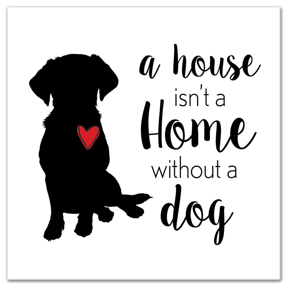 Designs Direct House Home Dog 36x36 Canvas Wall Art