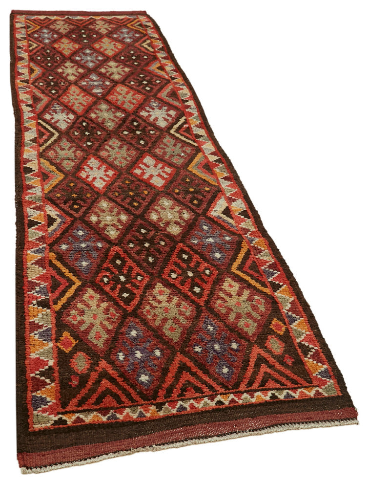 Rug N Carpet - Handwoven Oriental 2' 11" x 11' 10" Antique Runner Rug