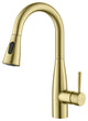 Bari Single Handle Pull Down Kitchen & Bar Sink Faucet, Brushed Gold