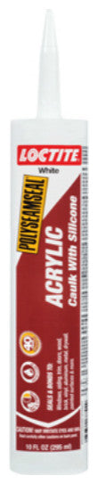 LoctiteÂ® 1507600 Polyseamseal Acrylic Caulk with Silicone, 10 Oz, White