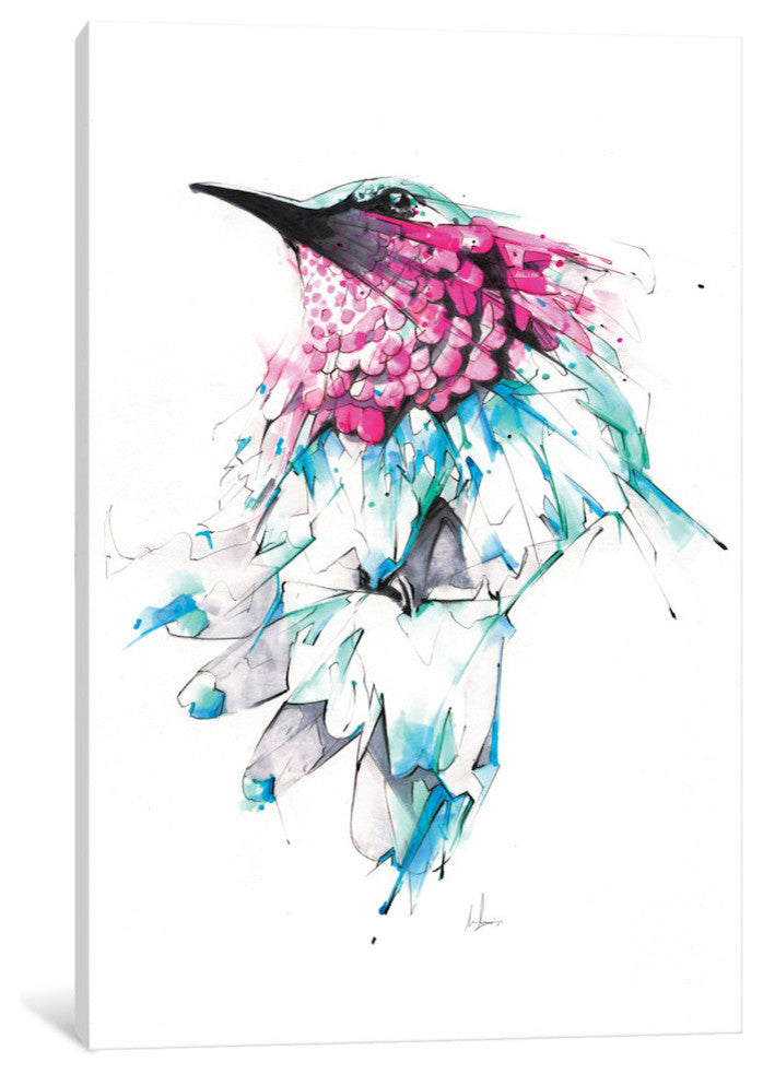 "Hummingbird" by Alexis Marcou, Canvas Print, 26"x18"