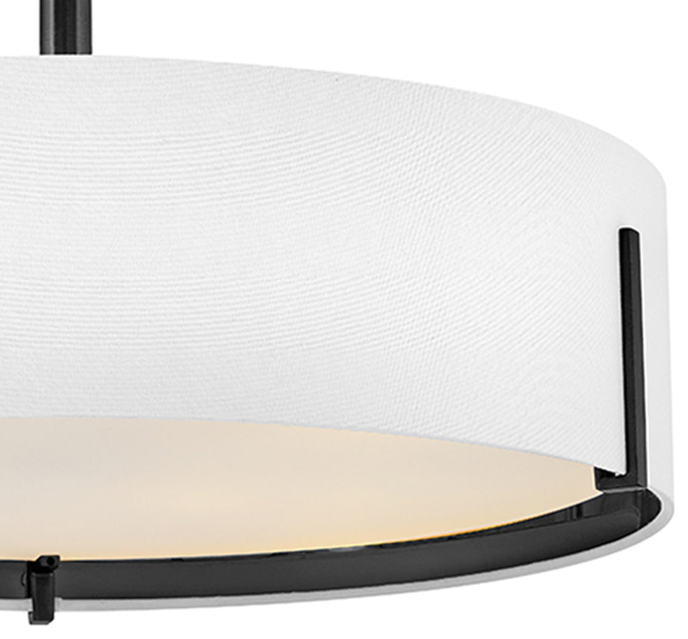 Hinkley Halle Medium Semi-Flush Mount, Black