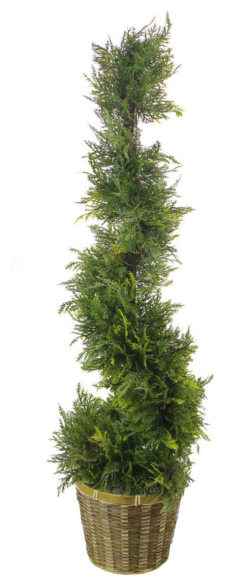 3' Artificial Cypress Spiral Topiary Tree