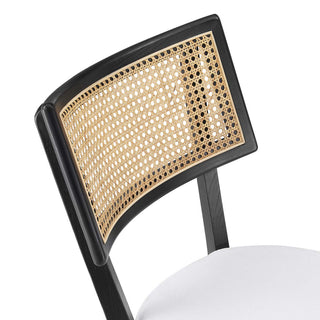 Caledonia Wood Bar Stools - Set of 2 - Black White