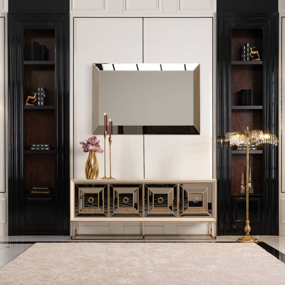 Madison Wall Mirror, Glistening Gold