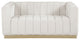 Marlon Velvet Upholstered Loveseat, Cream