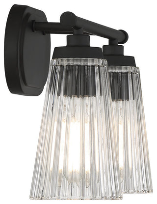 Chantilly 2-Light Bathroom Vanity Light, Matte Black