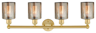 Edison Cobbleskill 4-Light 32" Vanity Light, Satin Gold Finish, Mercury Shade