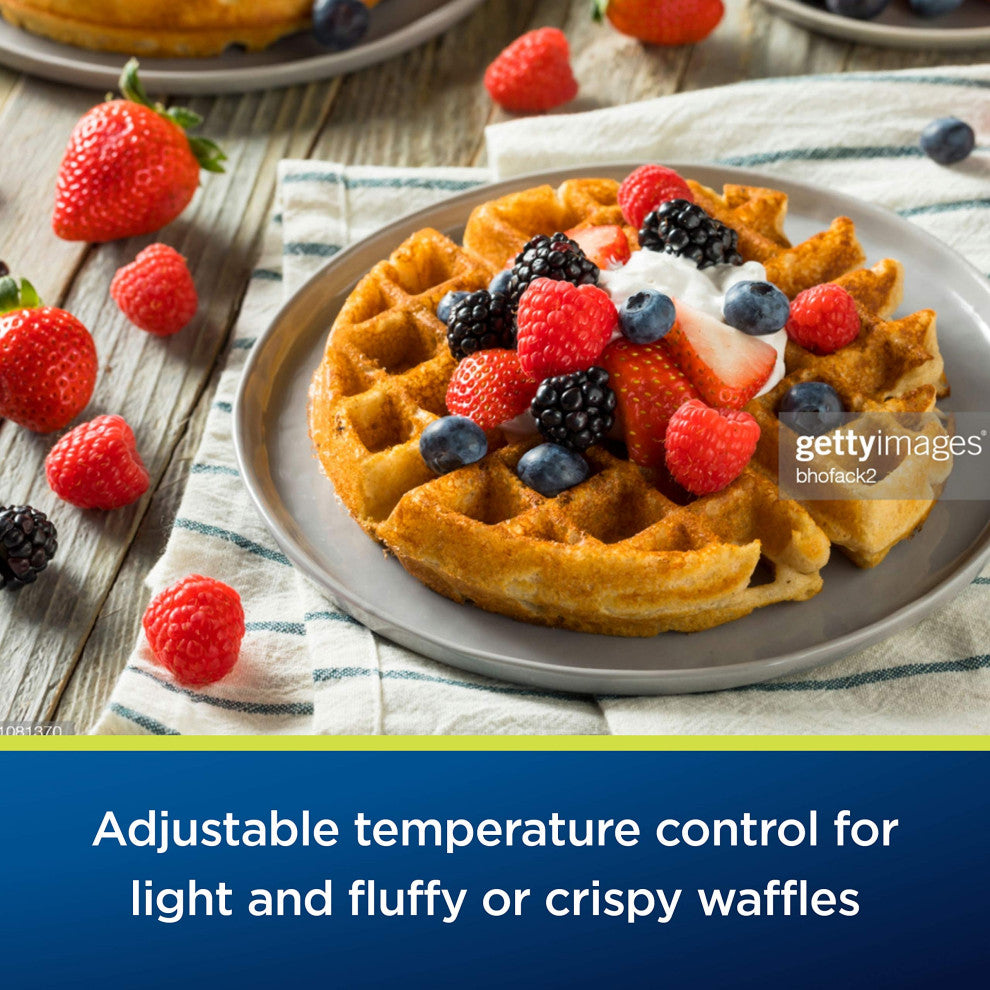 Belgian Waffle Maker With Adjustable Temperature Control, Non-Stick Plates