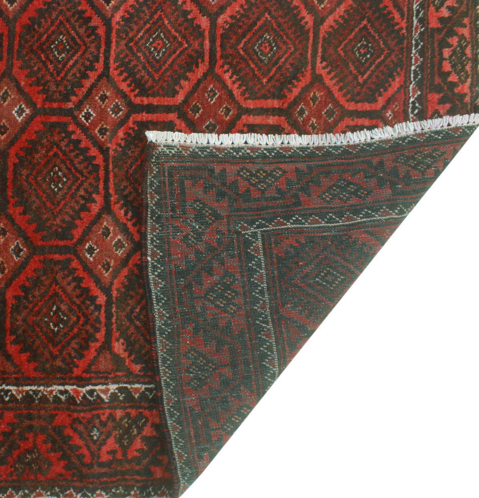 Fine Vintage Distressed Afshin Rust/Charcoal Rug, 3'6x5'10