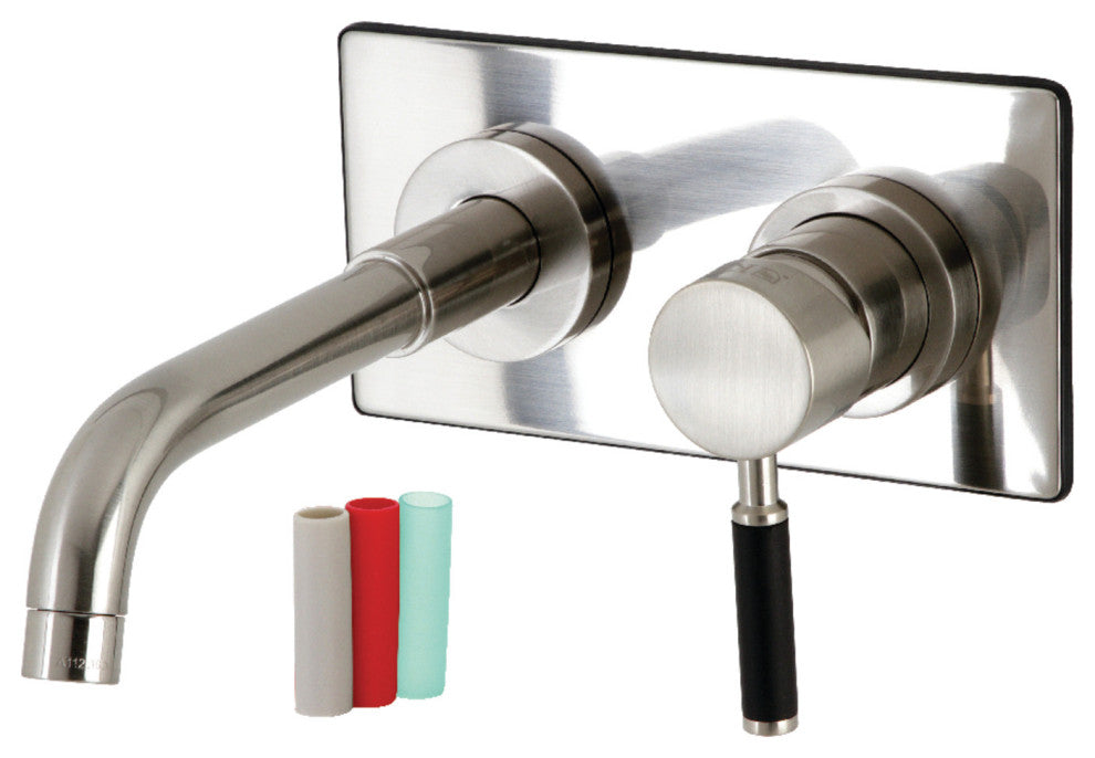 KS8118DKL Single-Handle Wall Mount Bathroom Faucet, Brushed Nickel