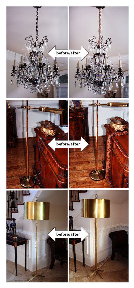Royal Designs Cord/Chain Cover, 4', Touch Fastener, Gold Leopard