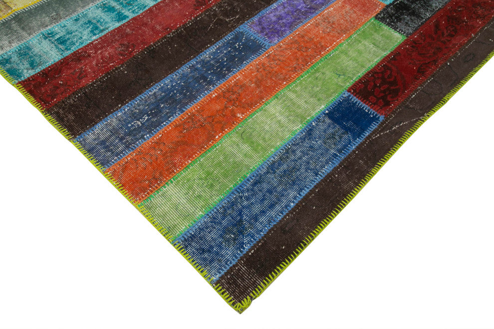 Rug N Carpet - Handmade Anatolian 6' 8" x 9' 11" Antique Patchwork Area Rug