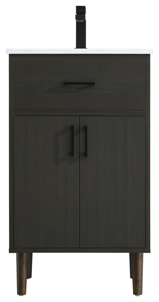 Home Living 20" Single Bathroom Vanity, Mocha Brown