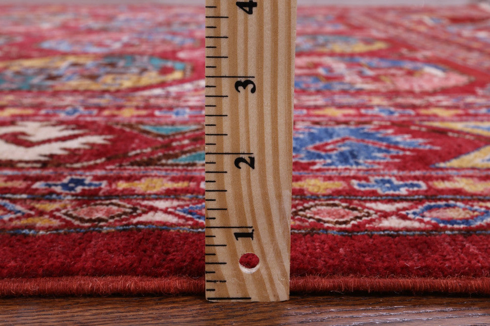 6' 6" X 9' 5" Hand-Knotted Bokhara Wool Rug Q11266