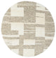 Soft Colors Wool Hand Knotted Minimalist Design Round Oriental Rug, 7'10"x8'3"