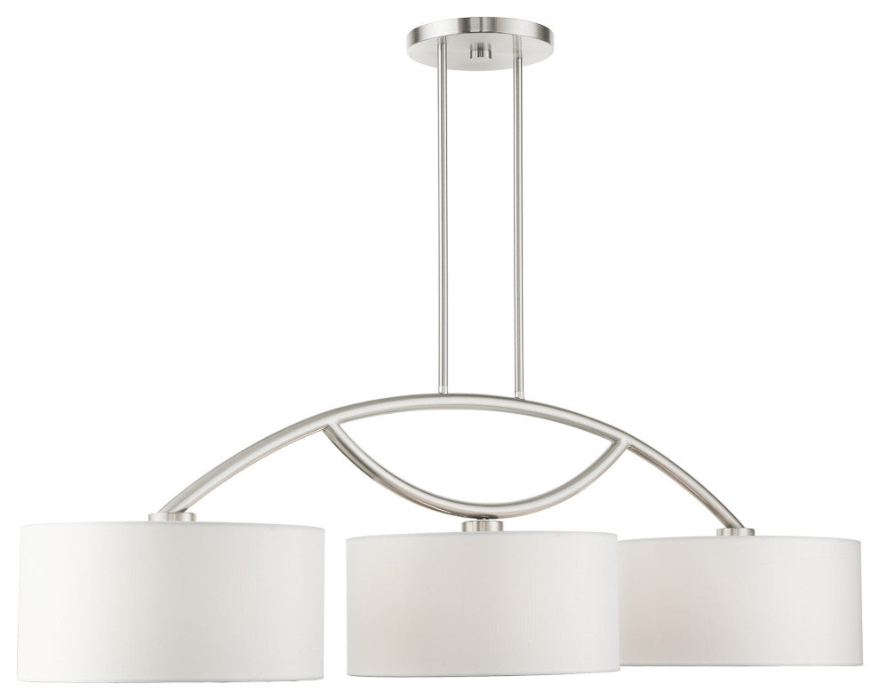 Brushed Nickel Timeless, Transitional, Linear Chandelier