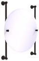 Carolina Round Frameless Rail Mounted Mirror, Oil Rubbed Bronze