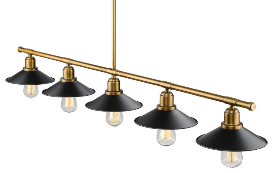 Z-Lite 613-5L Casa 5 Light 51.5"W Linear Chandelier - Factory Brass
