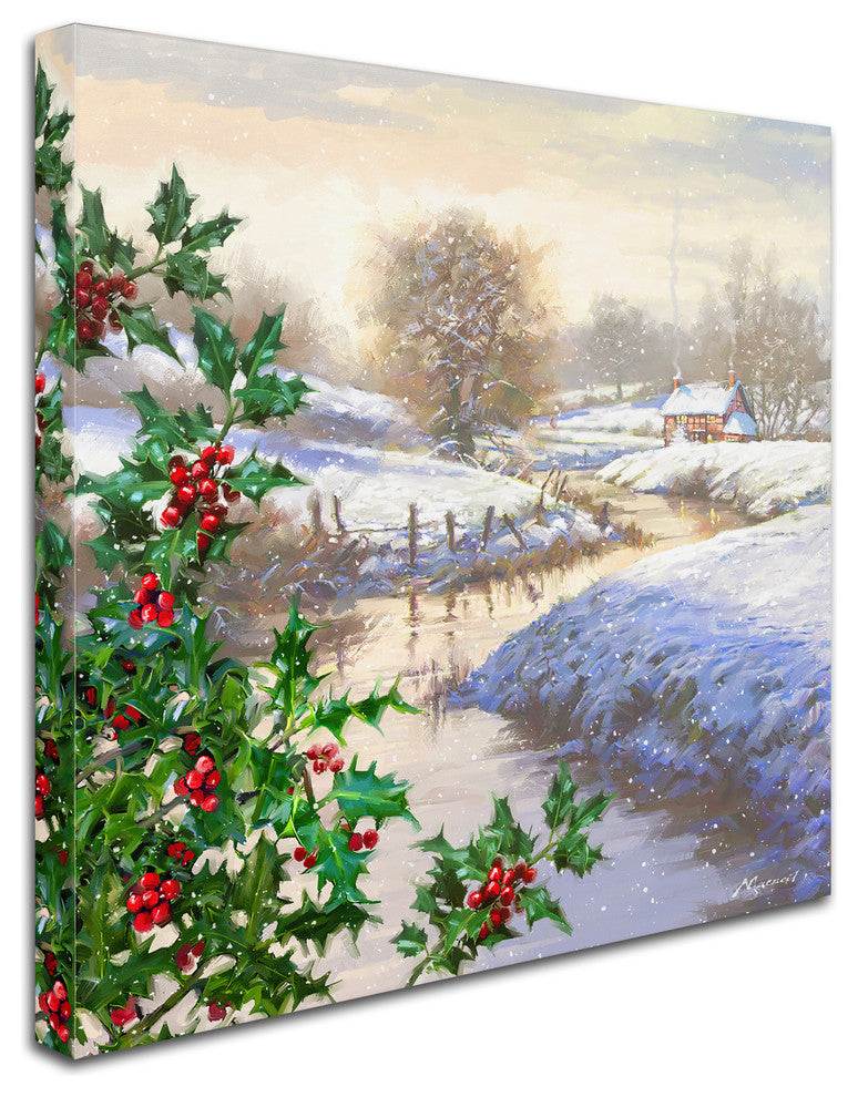 The Macneil Studio 'Christmas Stream' Canvas Art, 14"x14"