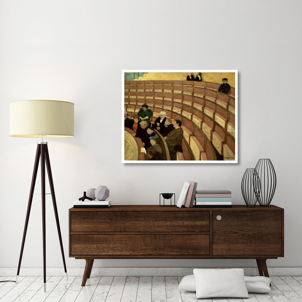 "Third Level at the Theatre in Chatelet" Print by Felix Vallotton, 46"x37"
