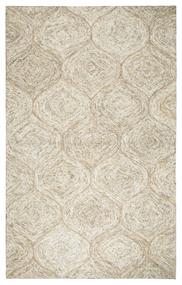 Rizzy Home Brindleton BR361A Brown Trellis Area Rug, Rectangular 3'x5'
