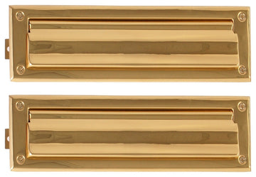 Mail Slot 3"x10", Polished Brass