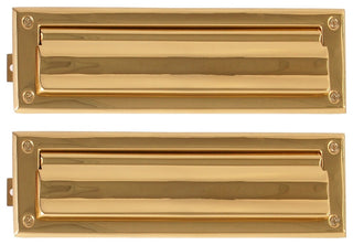Mail Slot 3"x10", Polished Brass