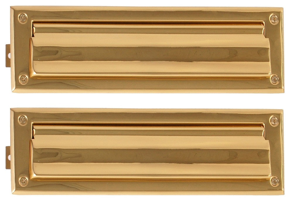 Mail Slot 3"x10", Polished Brass