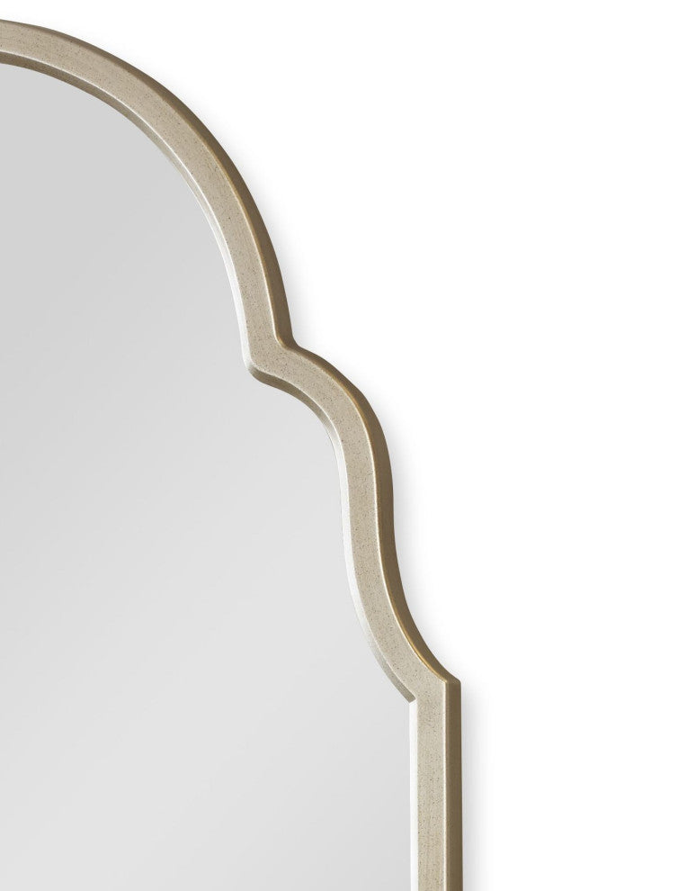 41" Warm Silver Arched Mirror