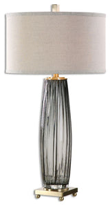 Uttermost Vilminore Gray Glass Table Lamp