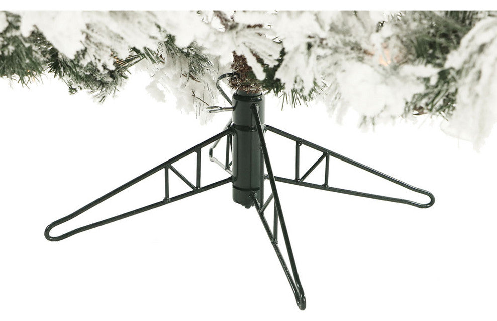Flocked Snowy Pine Christmas Tree, 12', Without Lights