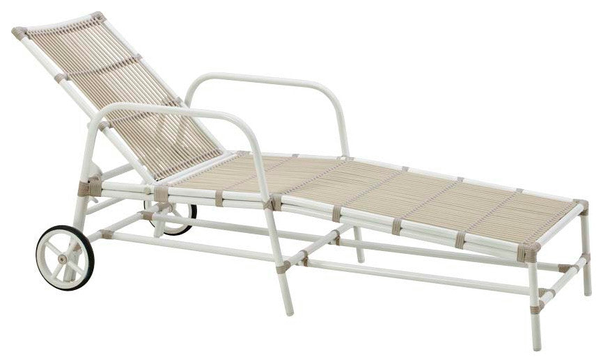 Josephine Outdoor Sun Lounger, Dove White