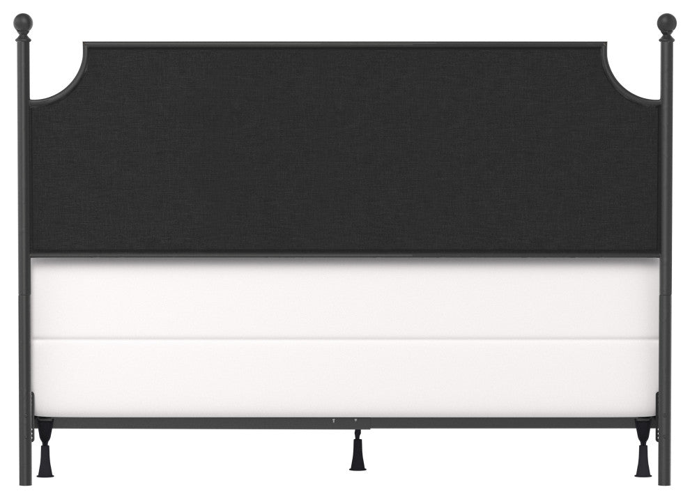 McArthur Metal and Upholstered Bed, Black, King