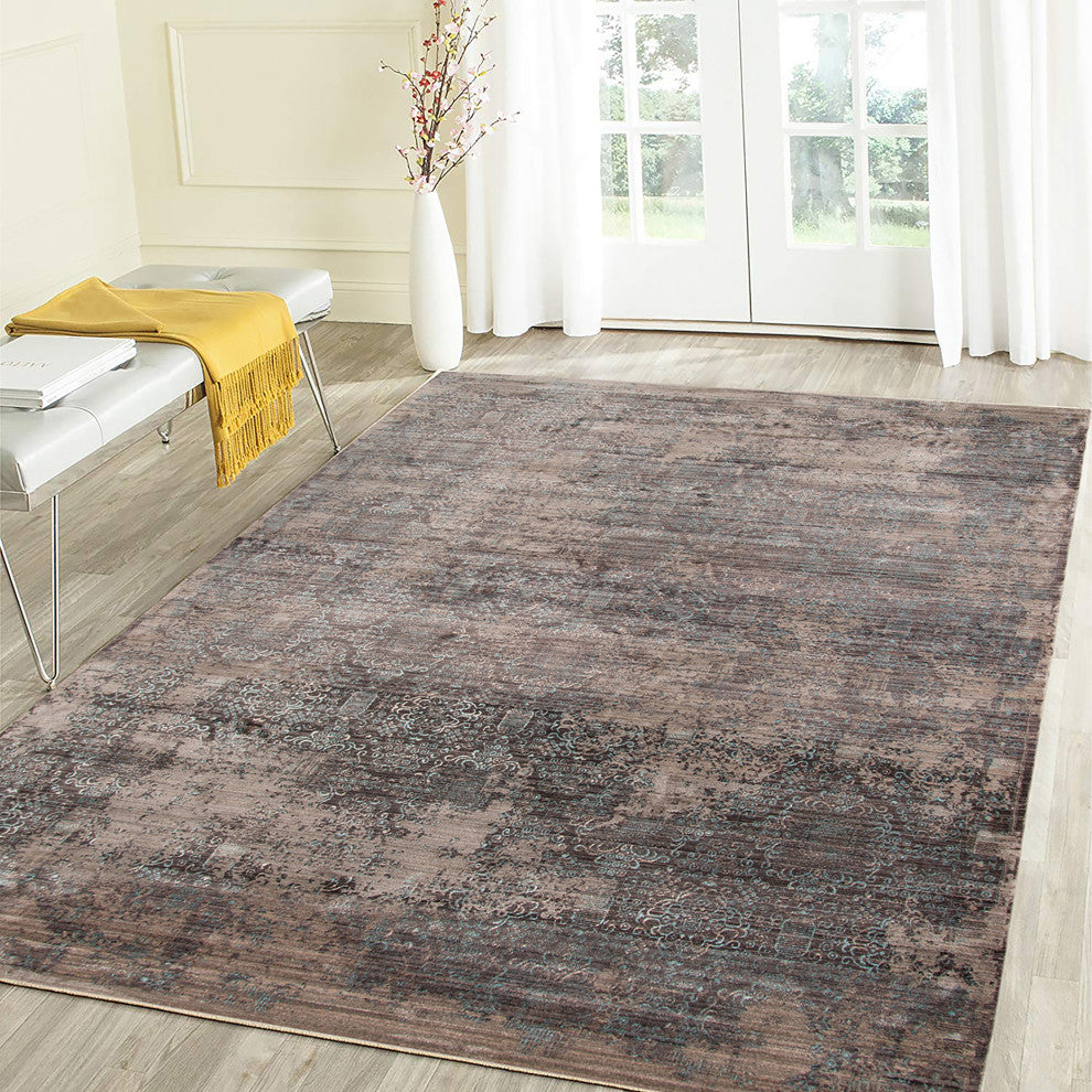 Cambridge Area Rug, Graphite Gray, 7'10" x 10'10", Geometric