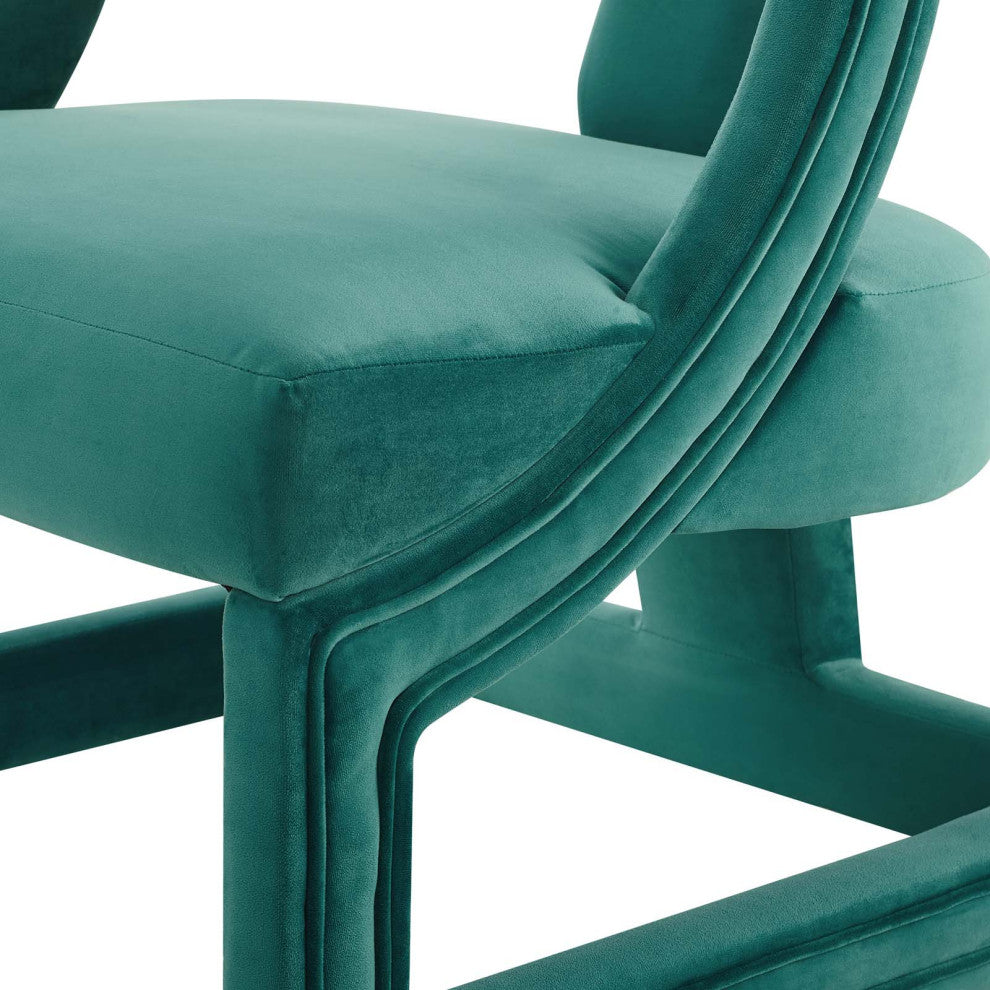 Armchair Accent Chair, Set of 2, Velvet, Teal Blue, Modern, Lounge Hospitality