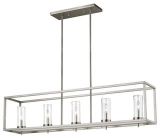 Zire 5-Light Island Pendant, Brushed Nickel