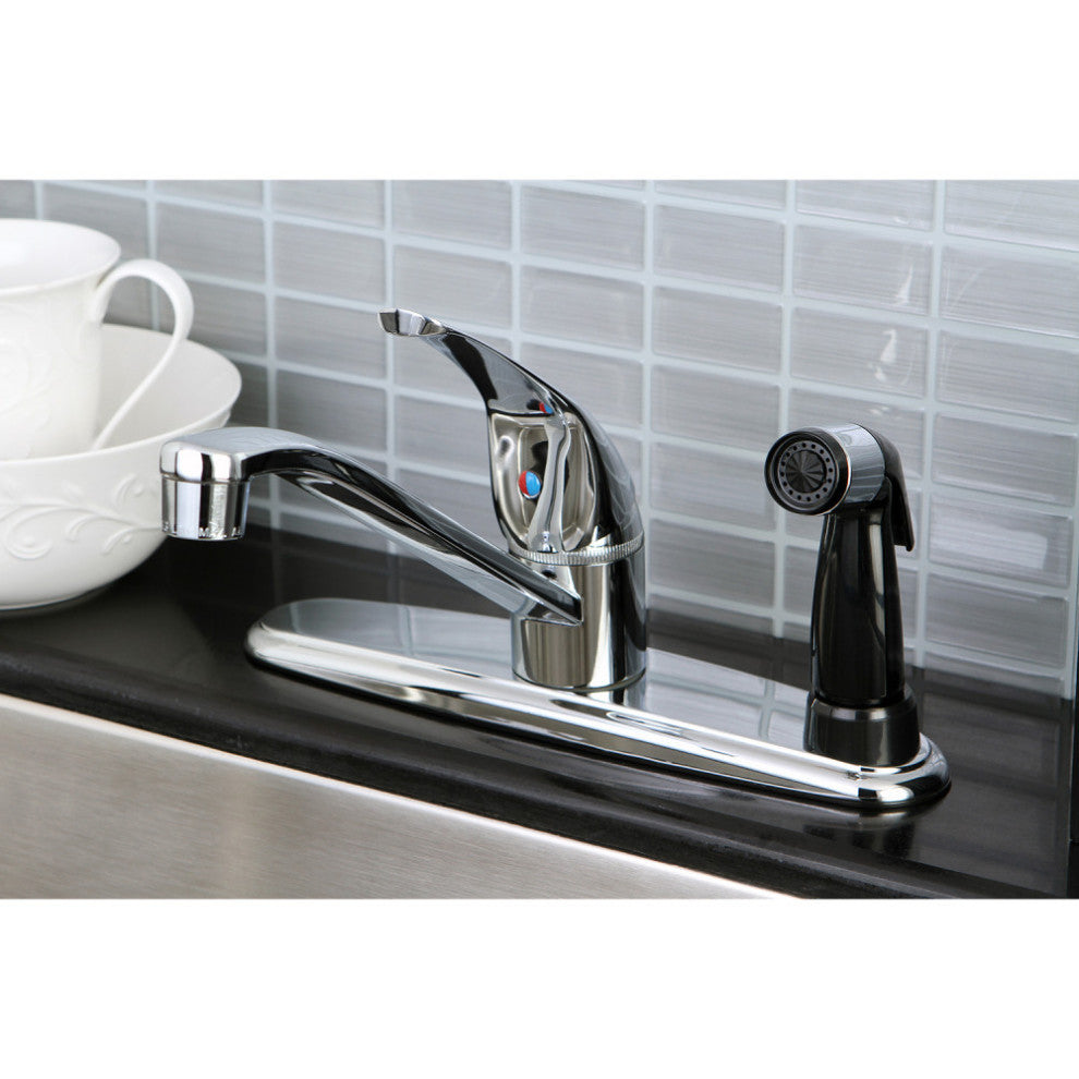 Kingston Brass Single-Handle Centerset Kitchen Faucet, Polished Chrome