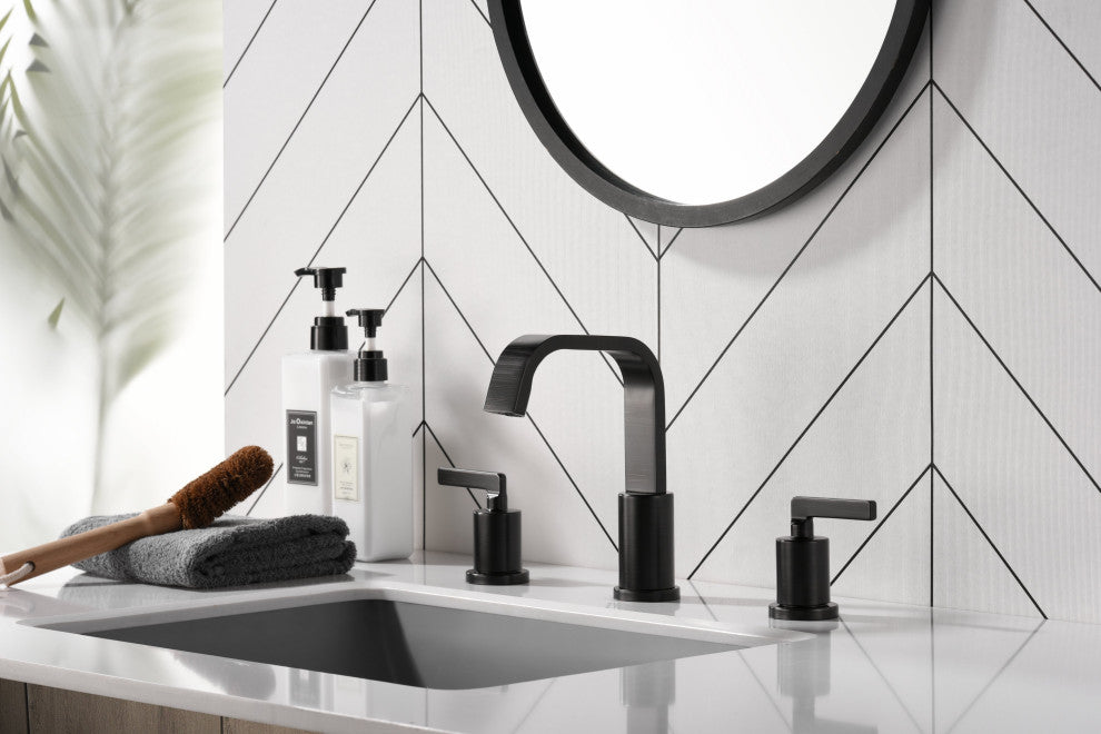 Ultra Faucets UF5670X Two-Handle Bathroom Faucet, Matte Black