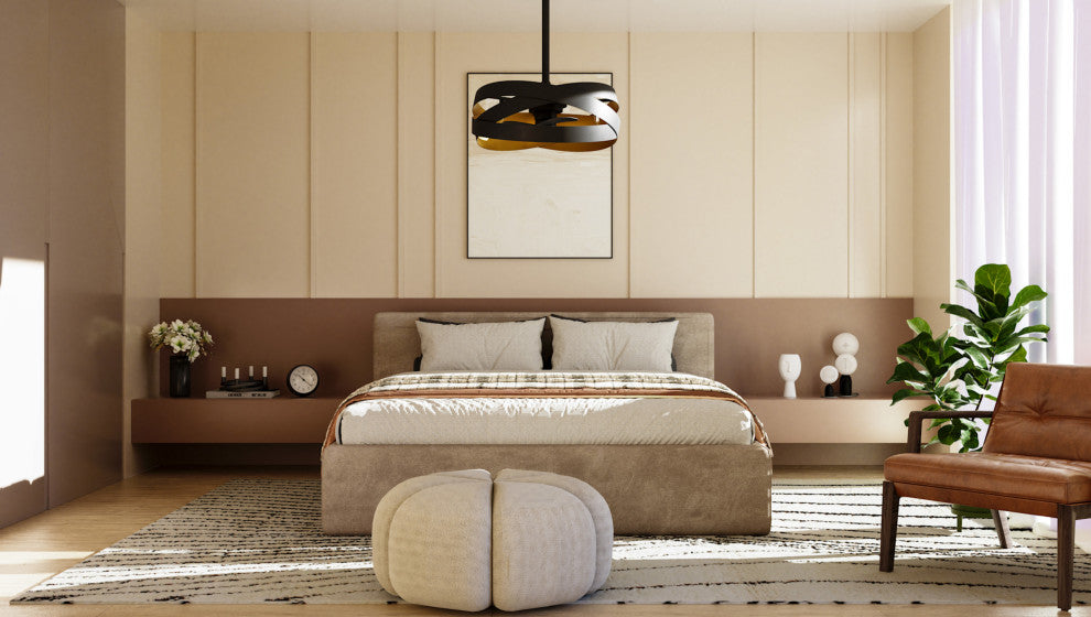 Quoizel QFA6771 Zito 12" 3 Blade Indoor Ceiling Fandelier - Matte Black