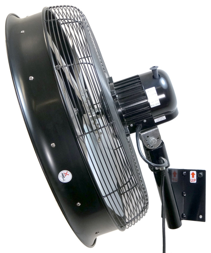 Outdoor Wall Mount Fan, Black, 26x26