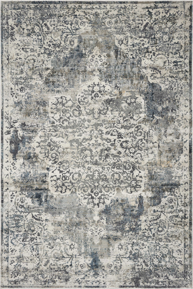 HomeRoots 5' x 7' Polyester Ivory Area Rug