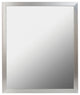 Rectangular Aluminum Framed Wall Mounted Bathroom Mirror, Brushed Nickel, 30" X 36";