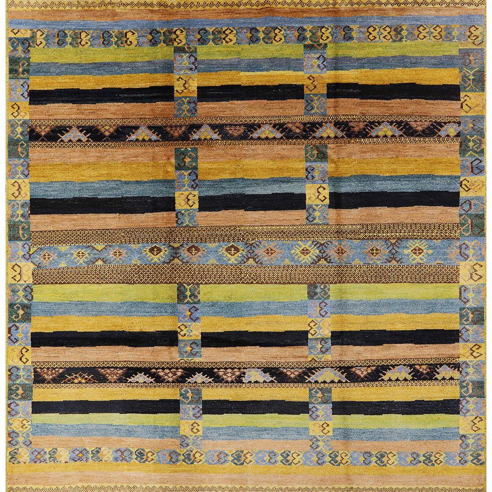 Ahgly Company Indoor Square Mid-Century Modern Area Rugs, 8' Square