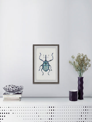 "Blue Beetle" Framed Painting Print, 16"x24"
