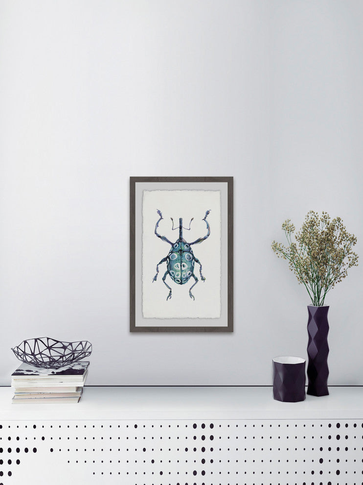 "Blue Beetle" Framed Painting Print, 16"x24"