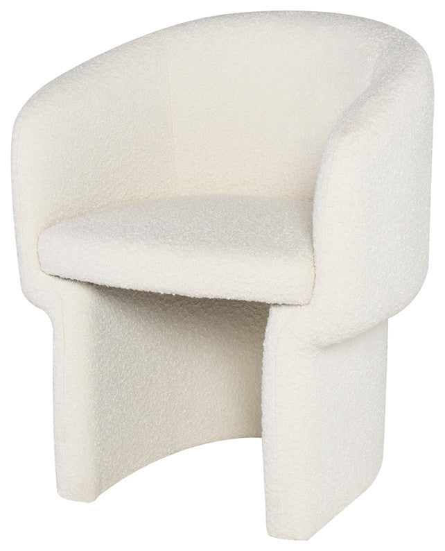 Clementine Buttermilk Boucle Fabric Dining Chair