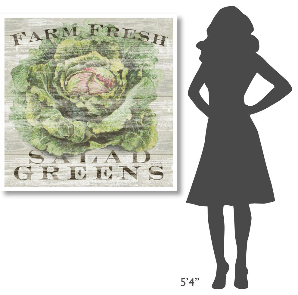 "Farm Fresh Greens" Digital Paper Print by Sue Schlabach, 42"x42"